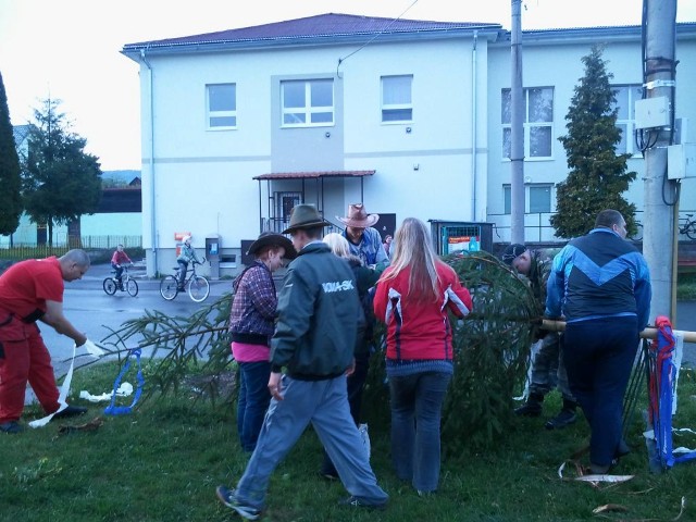Fotogaléria Stavanie mája 2011 - Posledné pri potoku. (10) Stavanie mája 2011 - Posledné pri potoku.